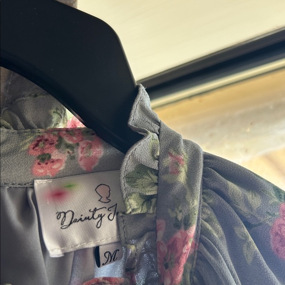 Dainty Jewells Gray and Pink Floral Dress - Picture 5 of 6